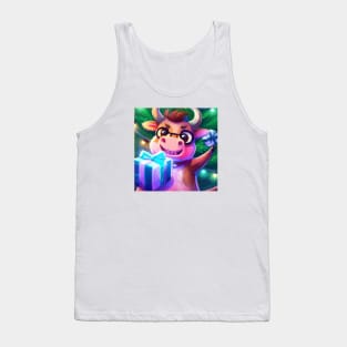 Cute Ox Drawing Tank Top